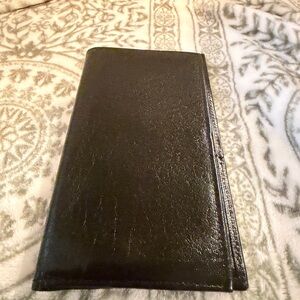 Black Buffalo Calf Leather Wallet